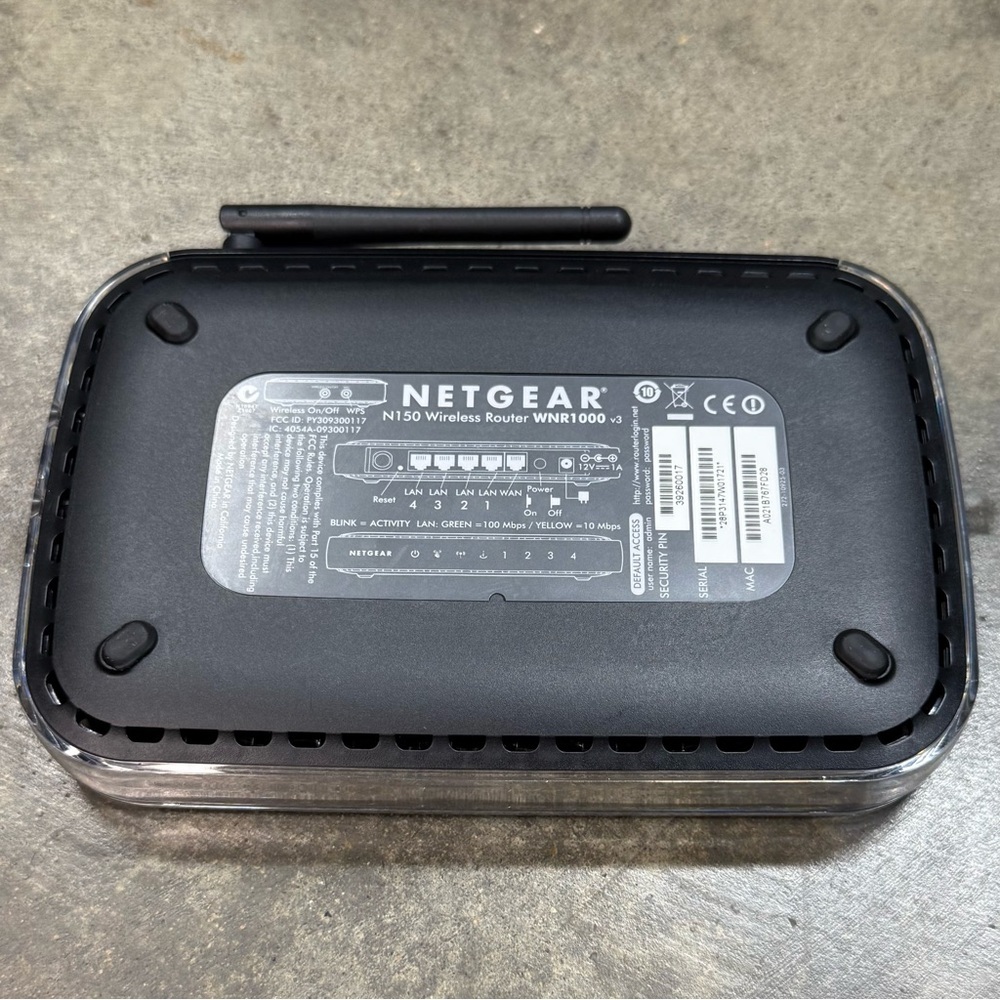Netgear N150 Wireless Router WNR1000 v3 WiFi Broadband Router w Adapter - Picture 8 of 9